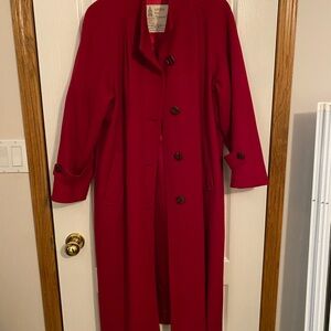 Vintage London Fog cherry red coat